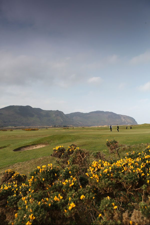 Coastal views over Llandudno from above the Great Orme golf coastline